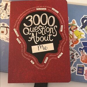 Red 3000 Questions About Me Journal